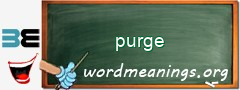 WordMeaning blackboard for purge